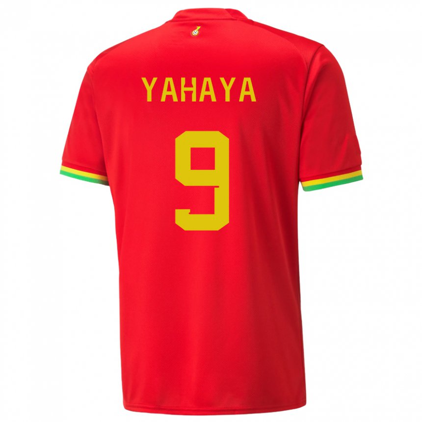 Męski Ghany Mohammed Yahaya #9 Czerwony Wyjazdowa Koszulka 22-24 Koszulki Klubowe