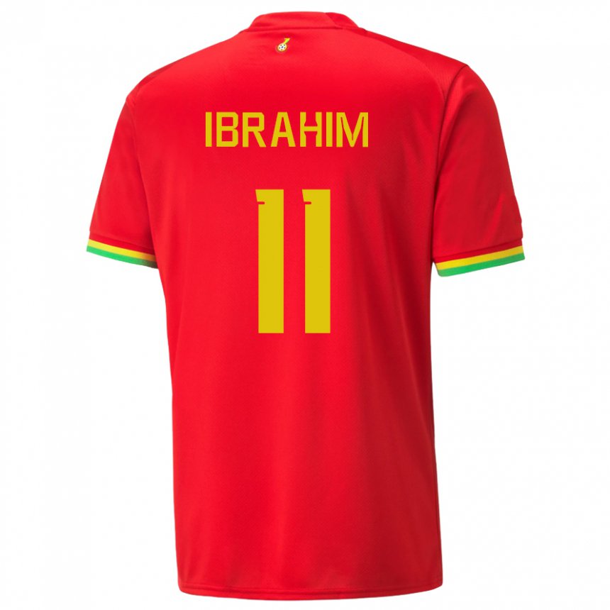 Męski Ghany Zubairu Ibrahim #11 Czerwony Wyjazdowa Koszulka 22-24 Koszulki Klubowe