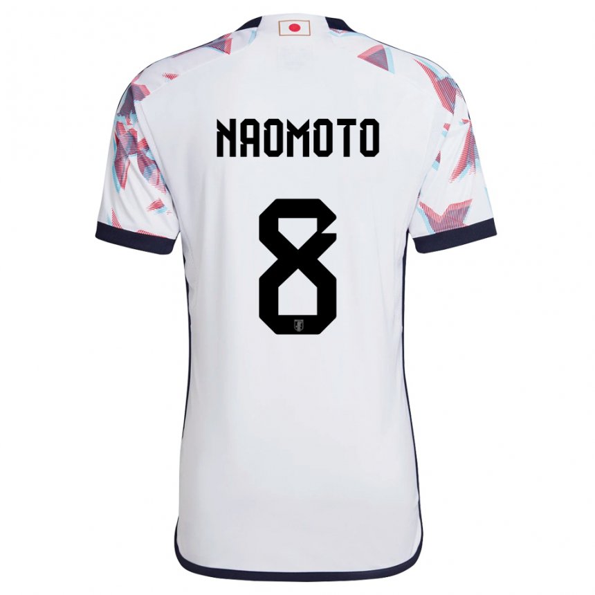 Męski Japonii Hikaru Naomoto #8 Biały Wyjazdowa Koszulka 22-24 Koszulki Klubowe