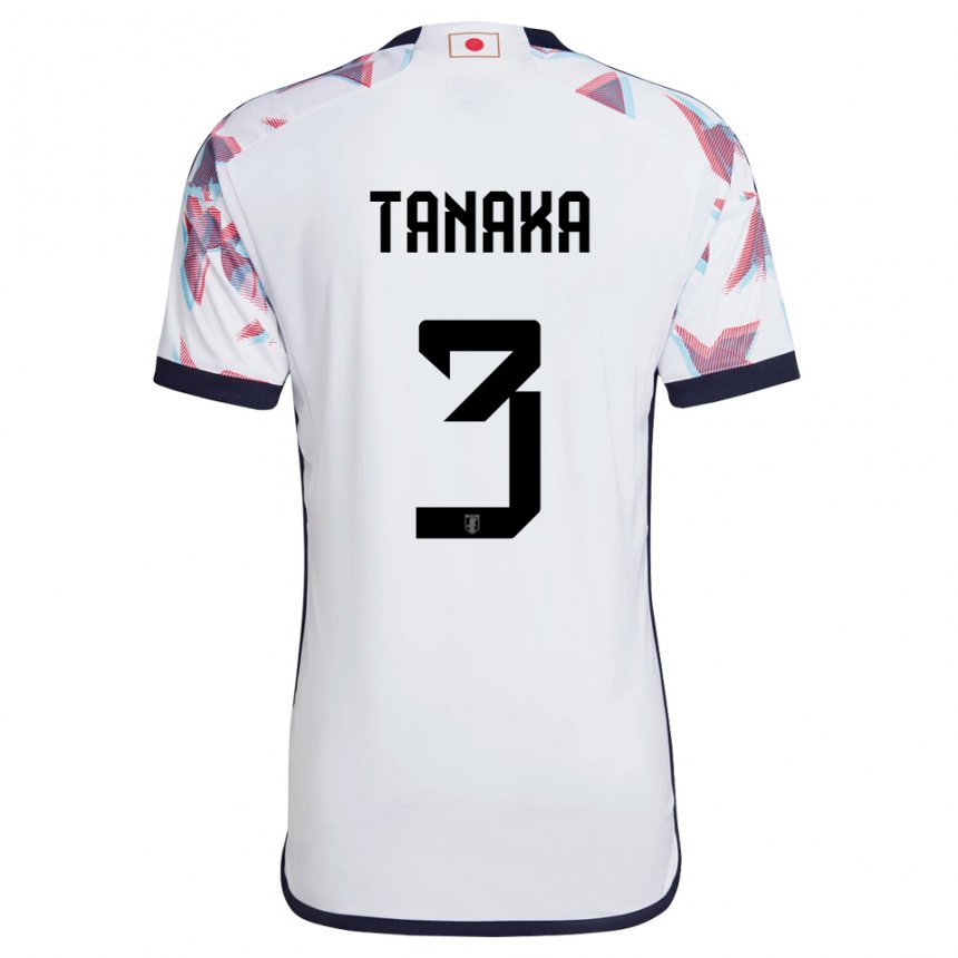 Męski Japonii Hayato Tanaka #3 Biały Wyjazdowa Koszulka 22-24 Koszulki Klubowe