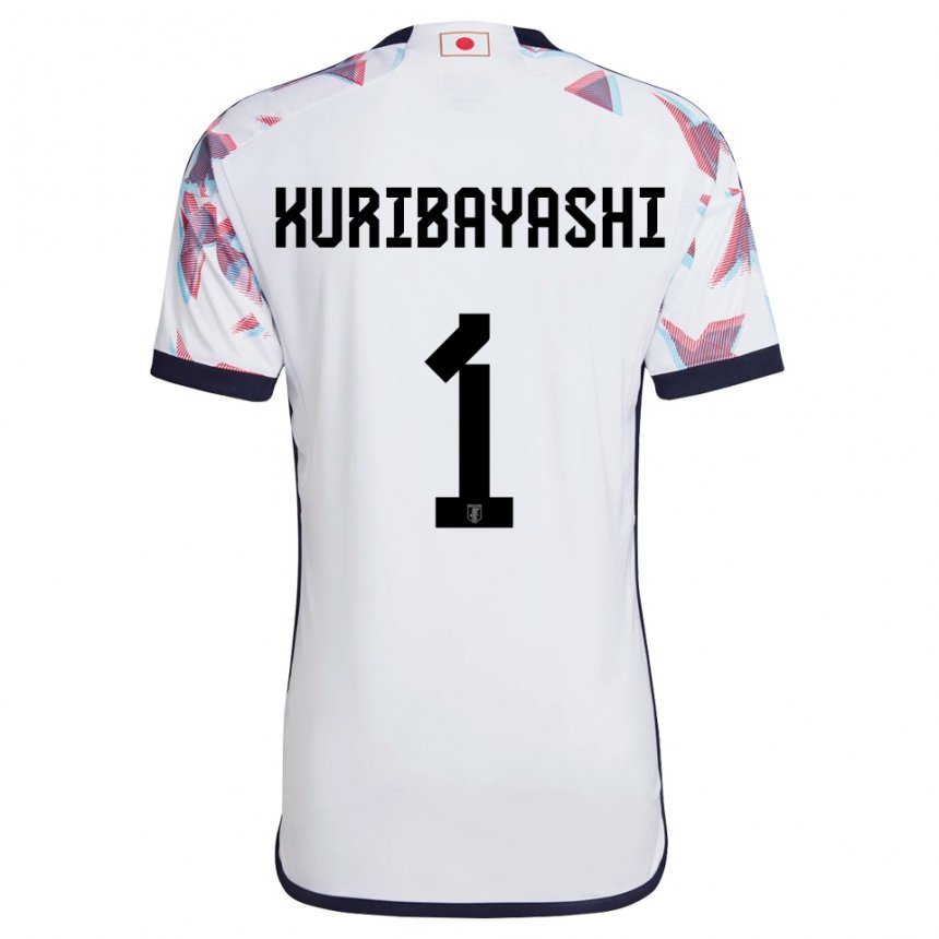 Męski Japonii Hayato Kuribayashi #1 Biały Wyjazdowa Koszulka 22-24 Koszulki Klubowe