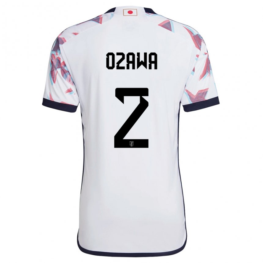 Męski Japonii Haruki Ozawa #2 Biały Wyjazdowa Koszulka 22-24 Koszulki Klubowe