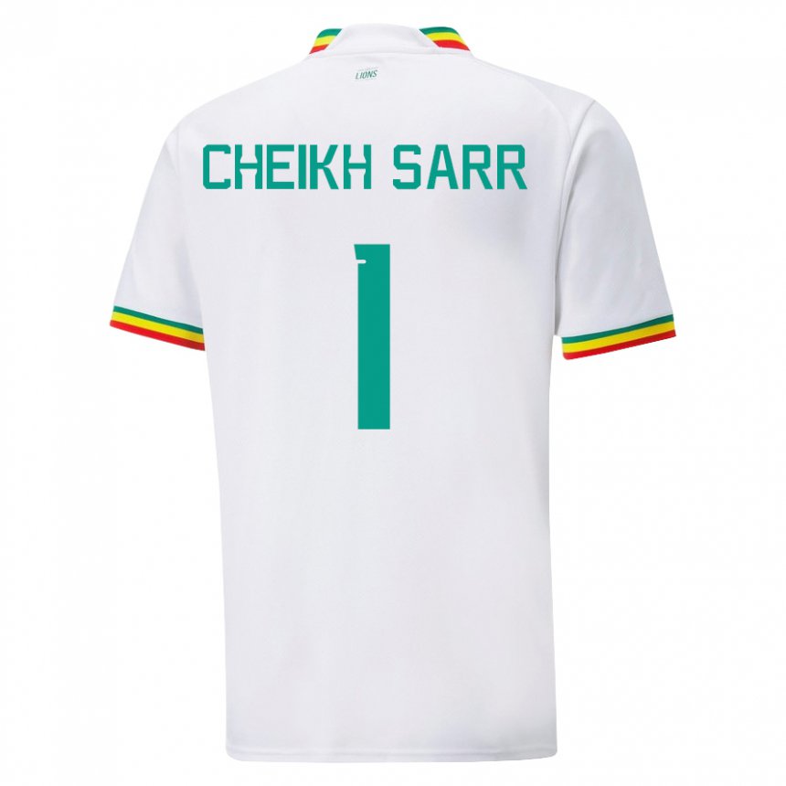 Kobiety Senegalu Cheikh Sarr #1 Biały Domowa Koszulka 22-24 Koszulki Klubowe