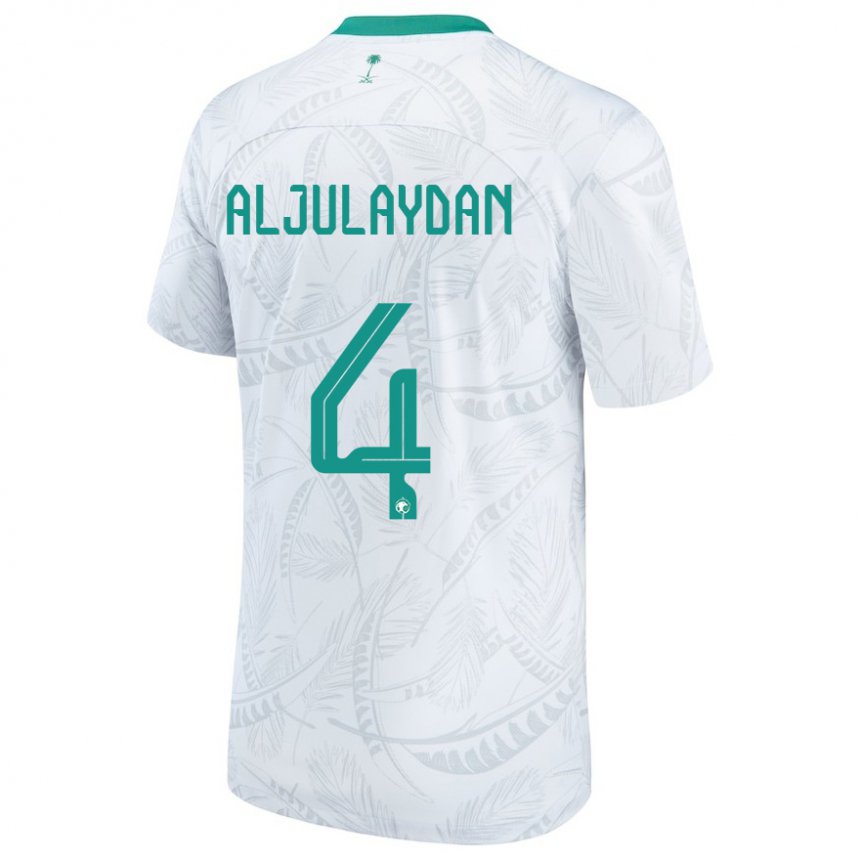 Kobiety Arabii Saudyjskiej Ahmed Aljulaydan #4 Biały Domowa Koszulka 22-24 Koszulki Klubowe