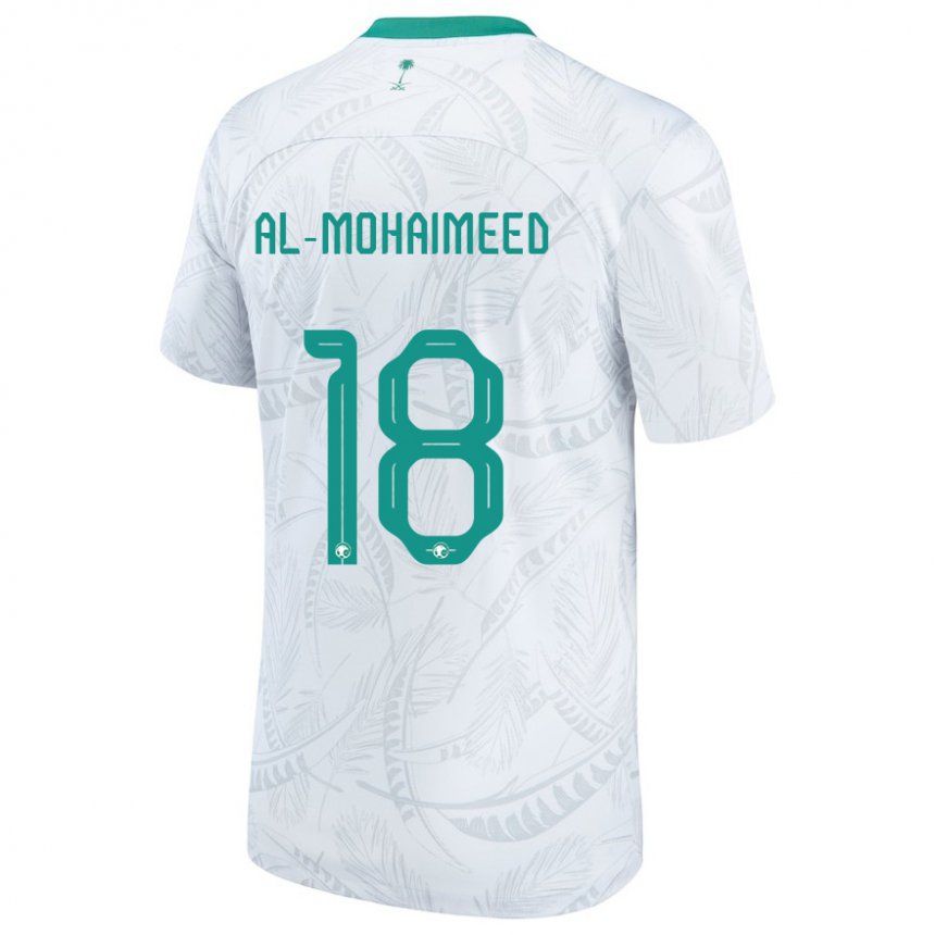 Kobiety Arabii Saudyjskiej Samer Al Mohaimeed #18 Biały Domowa Koszulka 22-24 Koszulki Klubowe