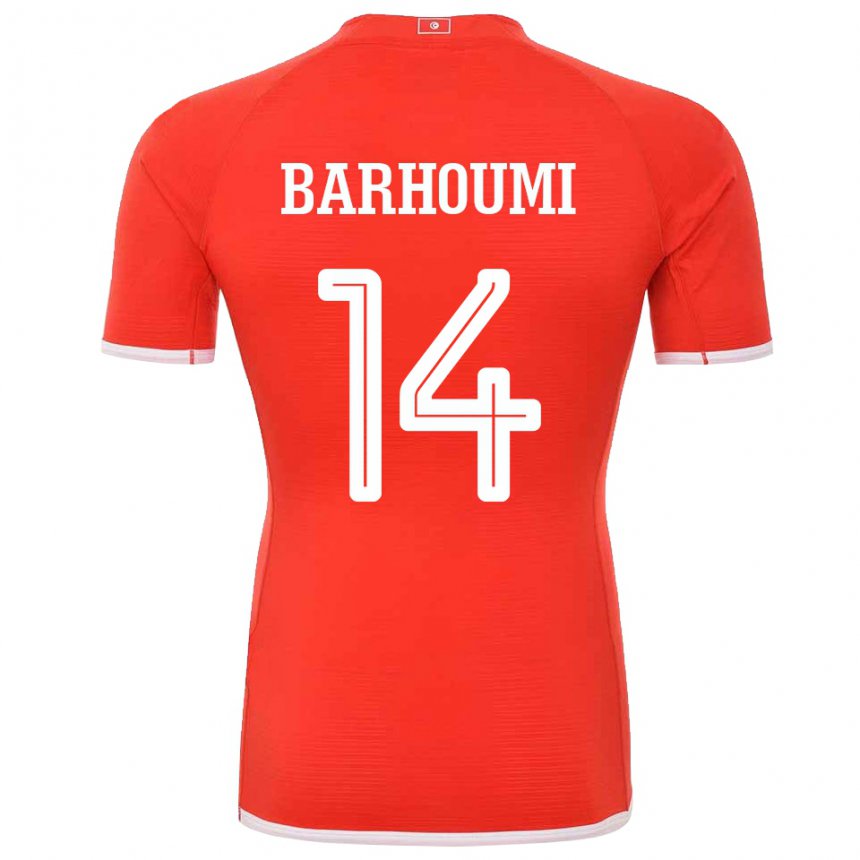 Kobiety Tunezji Salah Barhoumi #14 Czerwony Domowa Koszulka 22-24 Koszulki Klubowe
