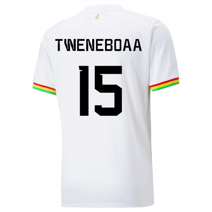 Kobiety Ghany Justice Tweneboaa #15 Biały Domowa Koszulka 22-24 Koszulki Klubowe