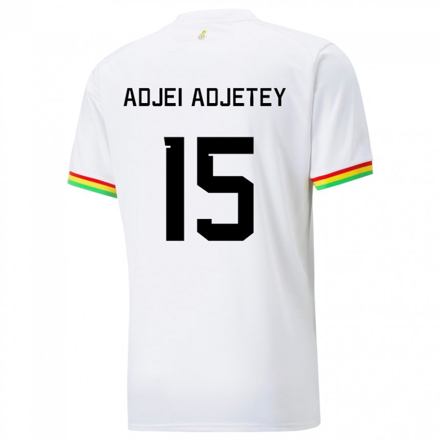Kobiety Ghany Jonas Adjei Adjetey #15 Biały Domowa Koszulka 22-24 Koszulki Klubowe