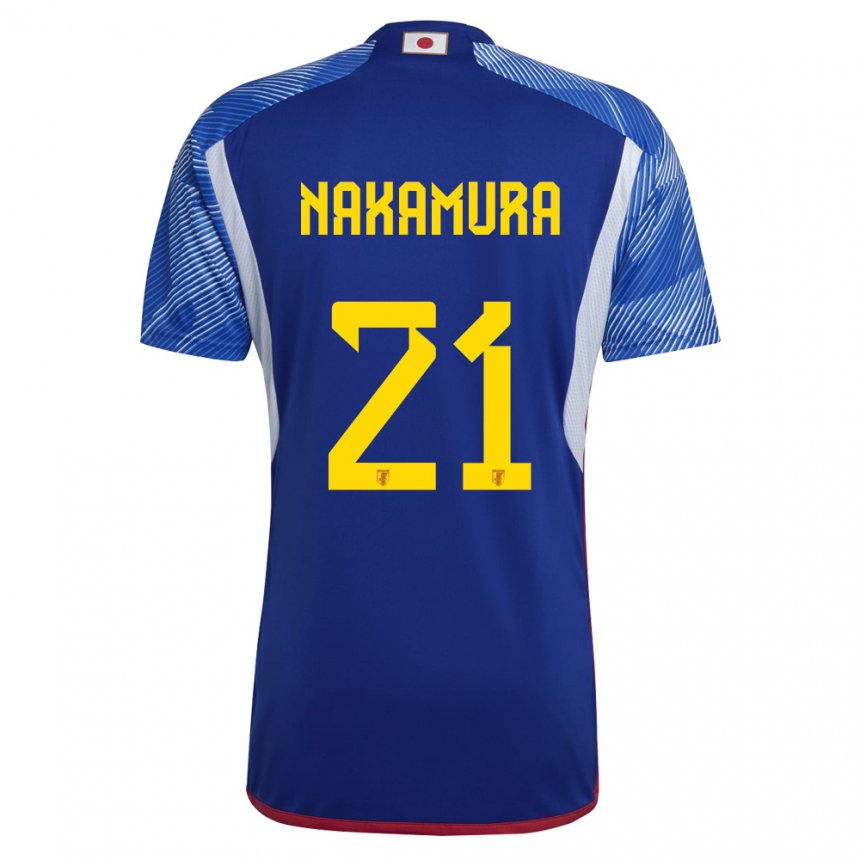 Kobiety Japonii Jiro Nakamura #21 Królewski Niebieski Domowa Koszulka 22-24 Koszulki Klubowe