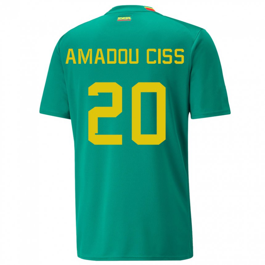 Kobiety Senegalu Amadou Ciss #20 Zielony Wyjazdowa Koszulka 22-24 Koszulki Klubowe