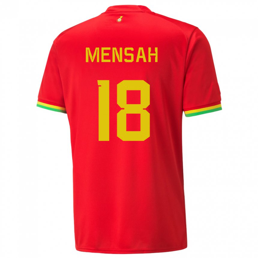 Kobiety Ghany Isaac Mensah #18 Czerwony Wyjazdowa Koszulka 22-24 Koszulki Klubowe