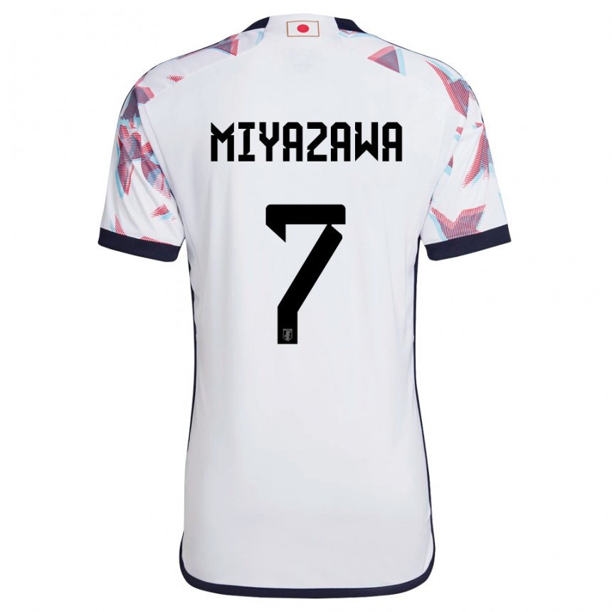Kobiety Japonii Hinata Miyazawa #7 Biały Wyjazdowa Koszulka 22-24 Koszulki Klubowe