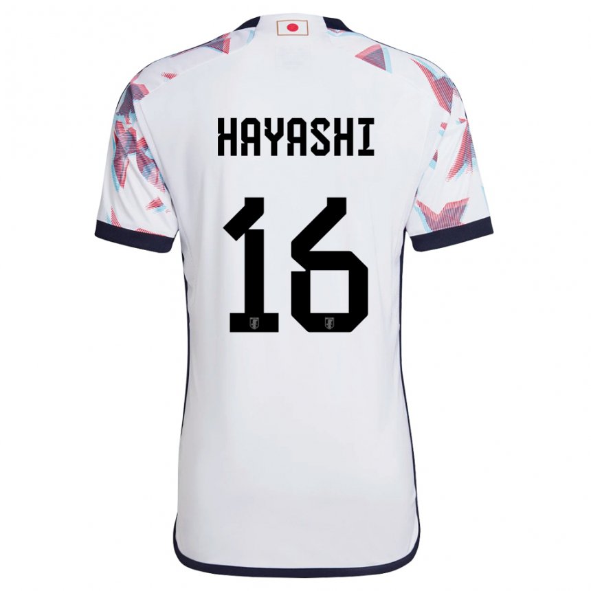 Kobiety Japonii Honoka Hayashi #16 Biały Wyjazdowa Koszulka 22-24 Koszulki Klubowe