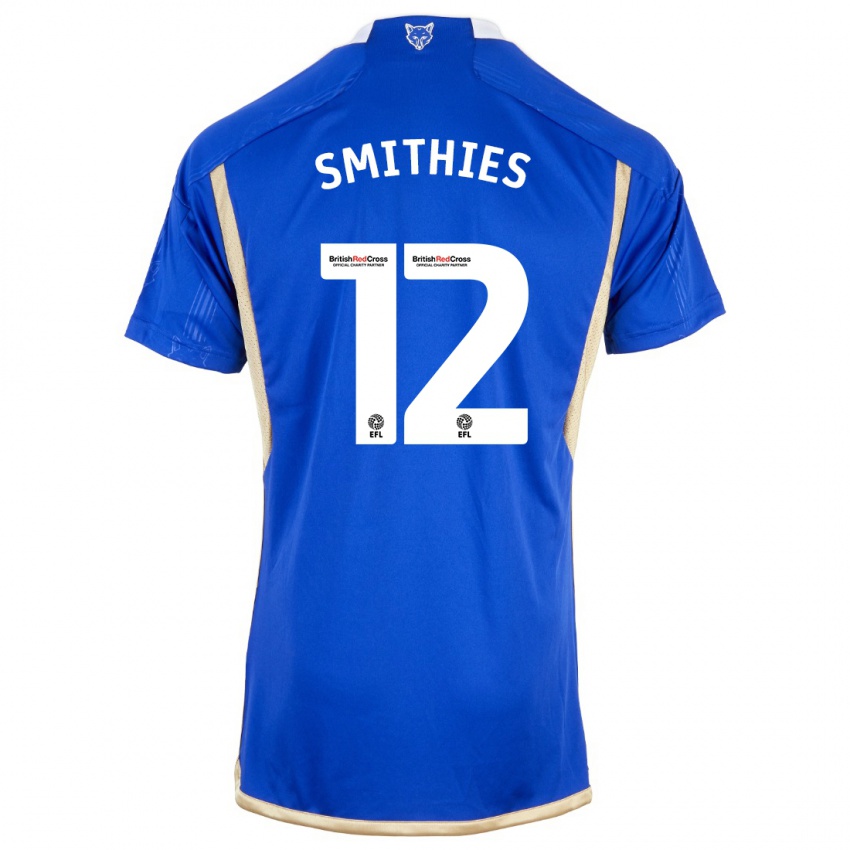 Dzieci Alex Smithies #12 Niebieski Domowa Koszulka 2023/24 Koszulki Klubowe