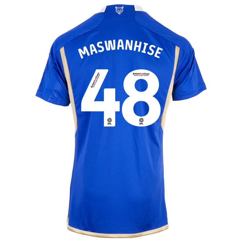 Dzieci Tawanda Maswanhise #48 Niebieski Domowa Koszulka 2023/24 Koszulki Klubowe