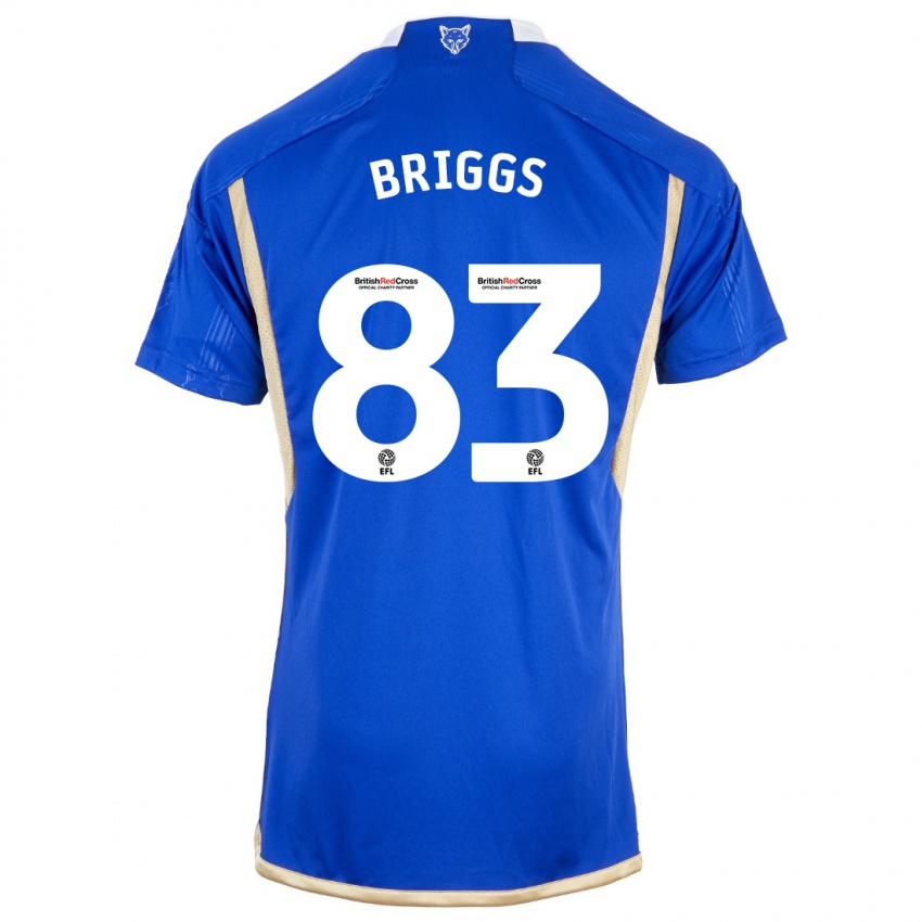 Dzieci Logan Briggs #83 Niebieski Domowa Koszulka 2023/24 Koszulki Klubowe
