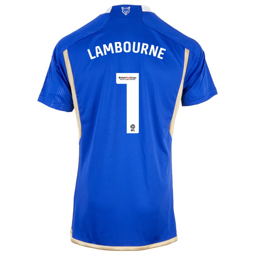 Dzieci Demi Lambourne #1 Niebieski Domowa Koszulka 2023/24 Koszulki Klubowe