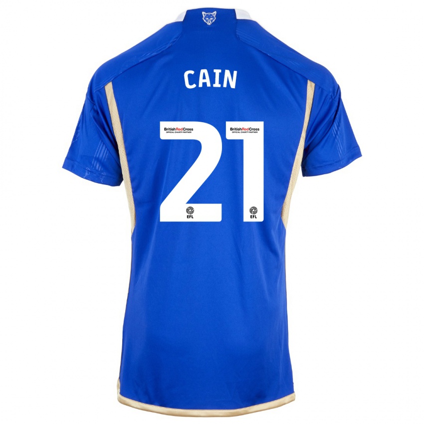Dzieci Hannah Cain #21 Niebieski Domowa Koszulka 2023/24 Koszulki Klubowe