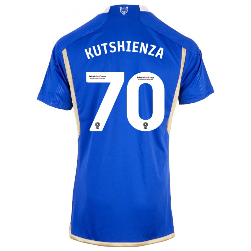 Dzieci Jesper Kutshienza #70 Niebieski Domowa Koszulka 2023/24 Koszulki Klubowe
