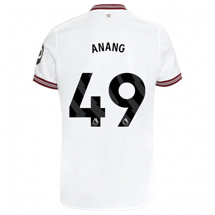 Dzieci Joseph Anang #49 Biały Wyjazdowa Koszulka 2023/24 Koszulki Klubowe