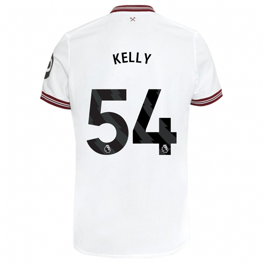 Dzieci Patrick Kelly #54 Biały Wyjazdowa Koszulka 2023/24 Koszulki Klubowe