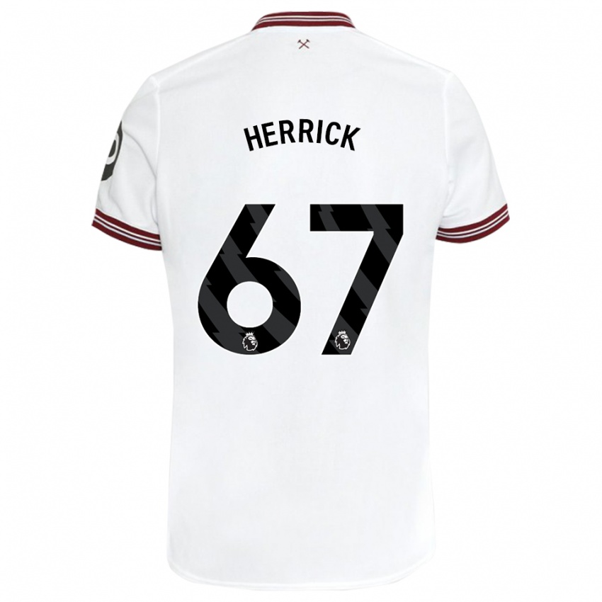 Dzieci Finlay Herrick #67 Biały Wyjazdowa Koszulka 2023/24 Koszulki Klubowe