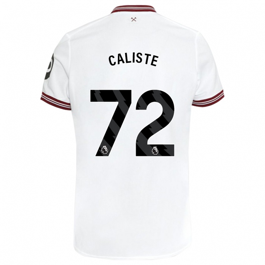 Dzieci Gabriel Caliste #72 Biały Wyjazdowa Koszulka 2023/24 Koszulki Klubowe