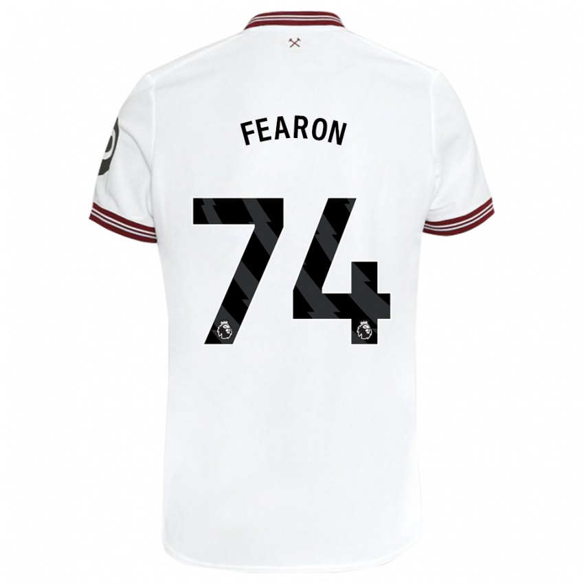 Dzieci Preston Fearon #74 Biały Wyjazdowa Koszulka 2023/24 Koszulki Klubowe
