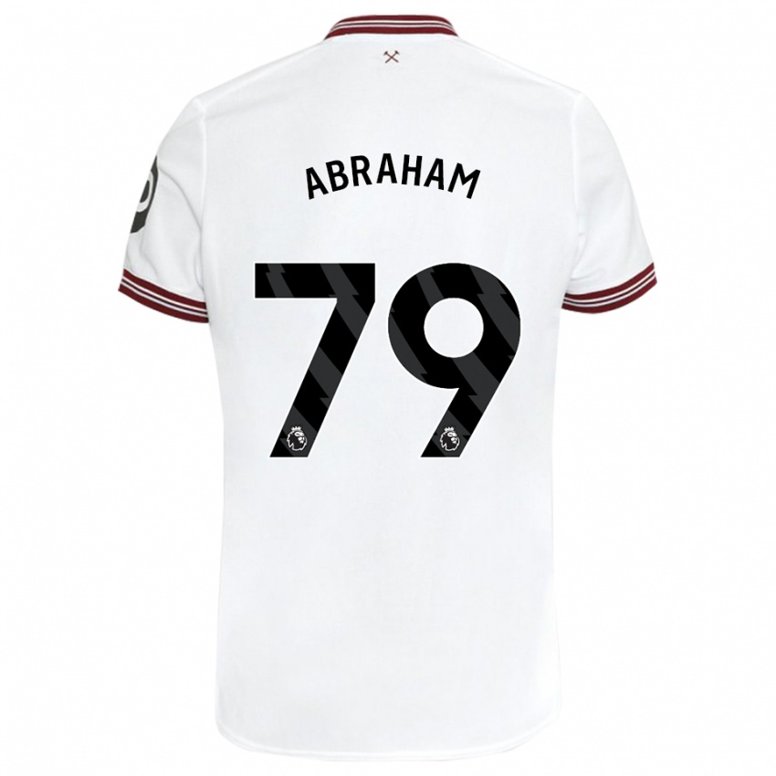 Dzieci Dondre Abraham #79 Biały Wyjazdowa Koszulka 2023/24 Koszulki Klubowe