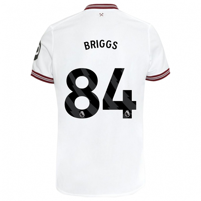 Dzieci Josh Briggs #84 Biały Wyjazdowa Koszulka 2023/24 Koszulki Klubowe