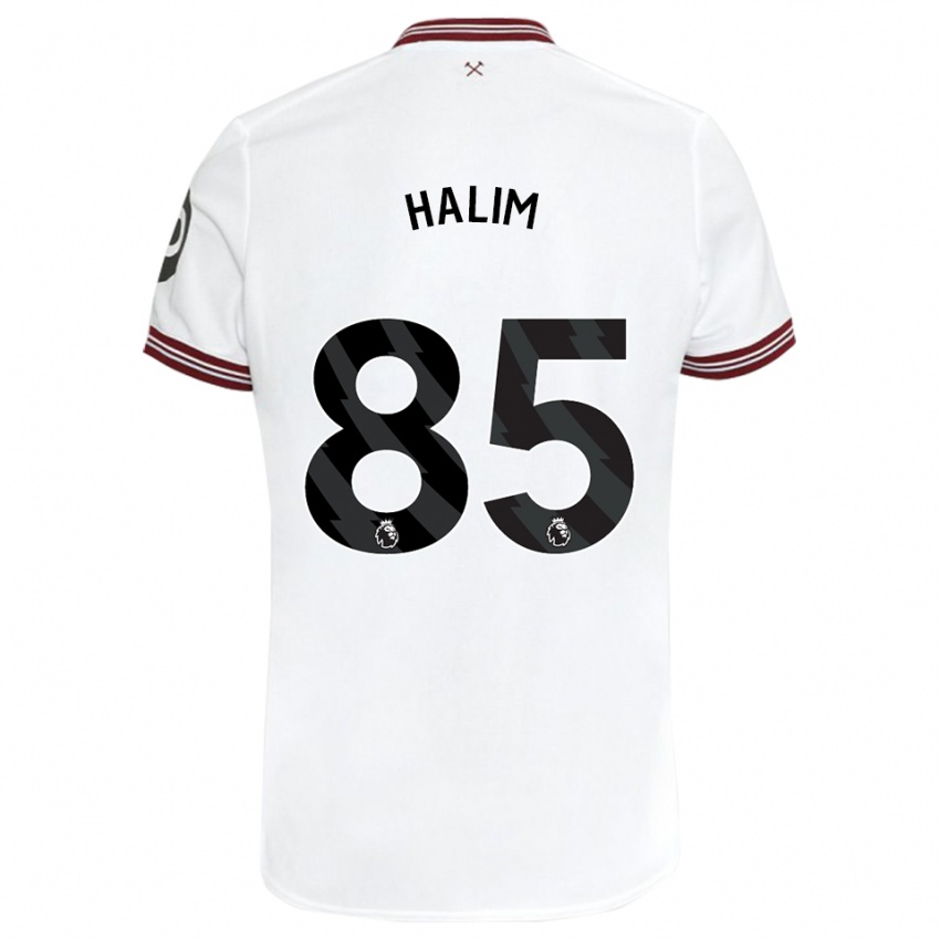 Dzieci Mehmet Halim #85 Biały Wyjazdowa Koszulka 2023/24 Koszulki Klubowe