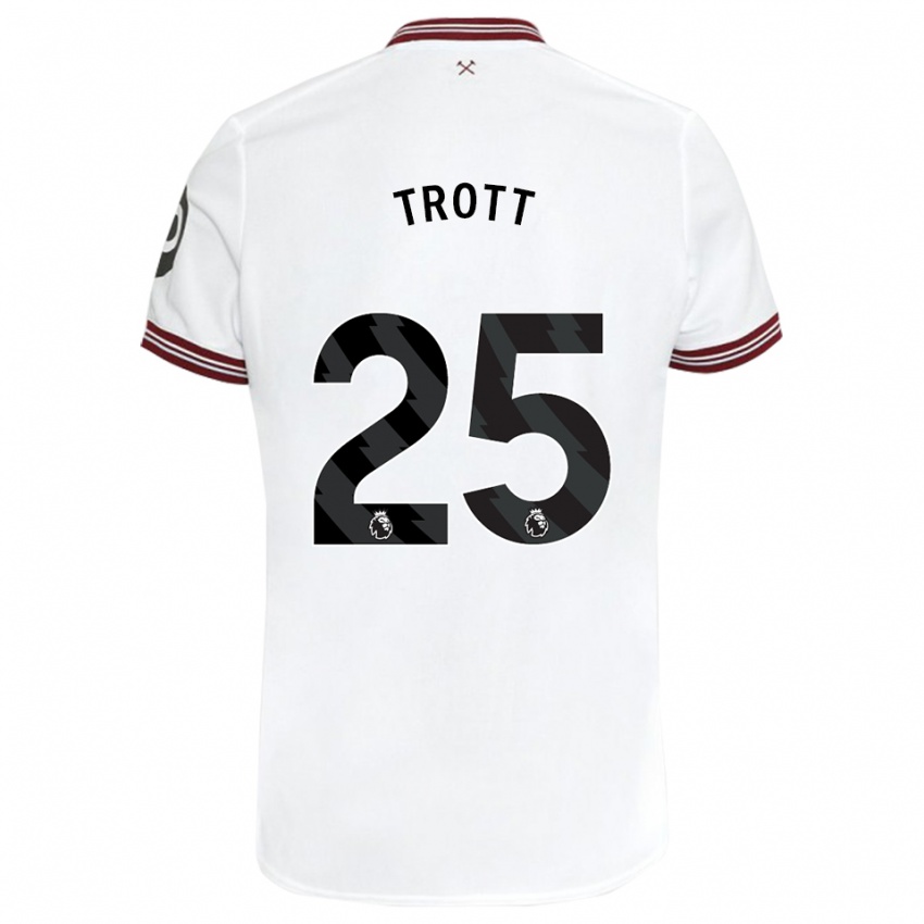 Dzieci Nathan Trott #25 Biały Wyjazdowa Koszulka 2023/24 Koszulki Klubowe