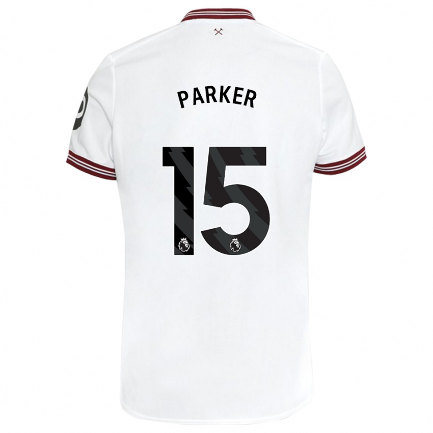 Dzieci Lucy Parker #15 Biały Wyjazdowa Koszulka 2023/24 Koszulki Klubowe