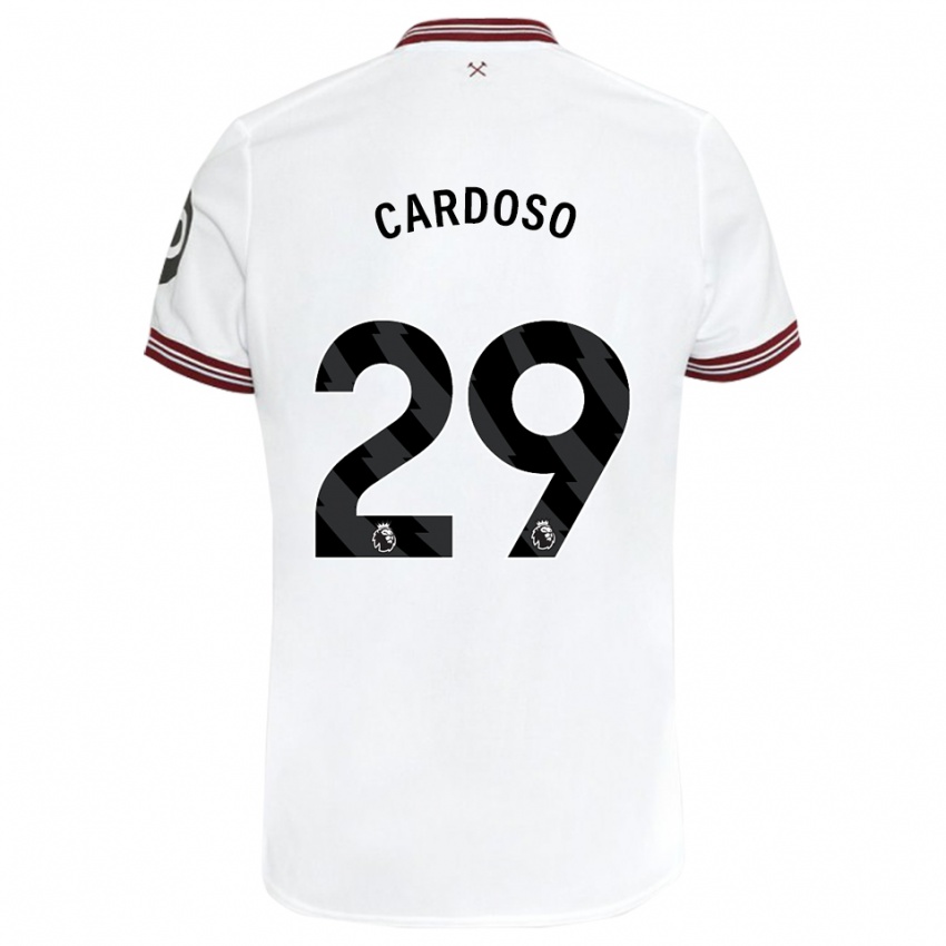 Dzieci Goncalo Cardoso #29 Biały Wyjazdowa Koszulka 2023/24 Koszulki Klubowe