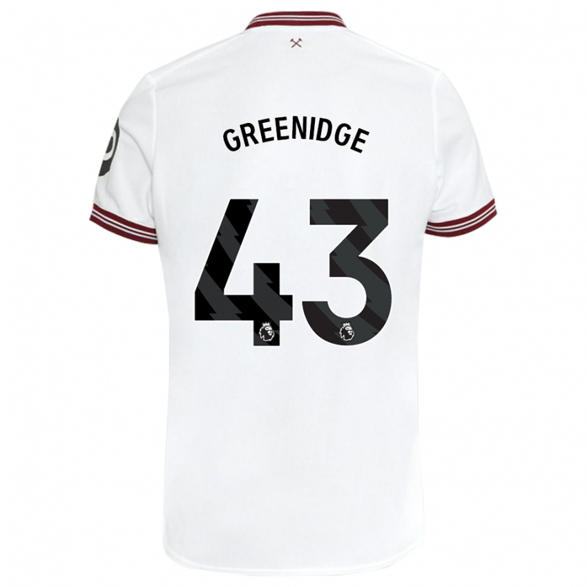 Dzieci Will Greenidge #43 Biały Wyjazdowa Koszulka 2023/24 Koszulki Klubowe