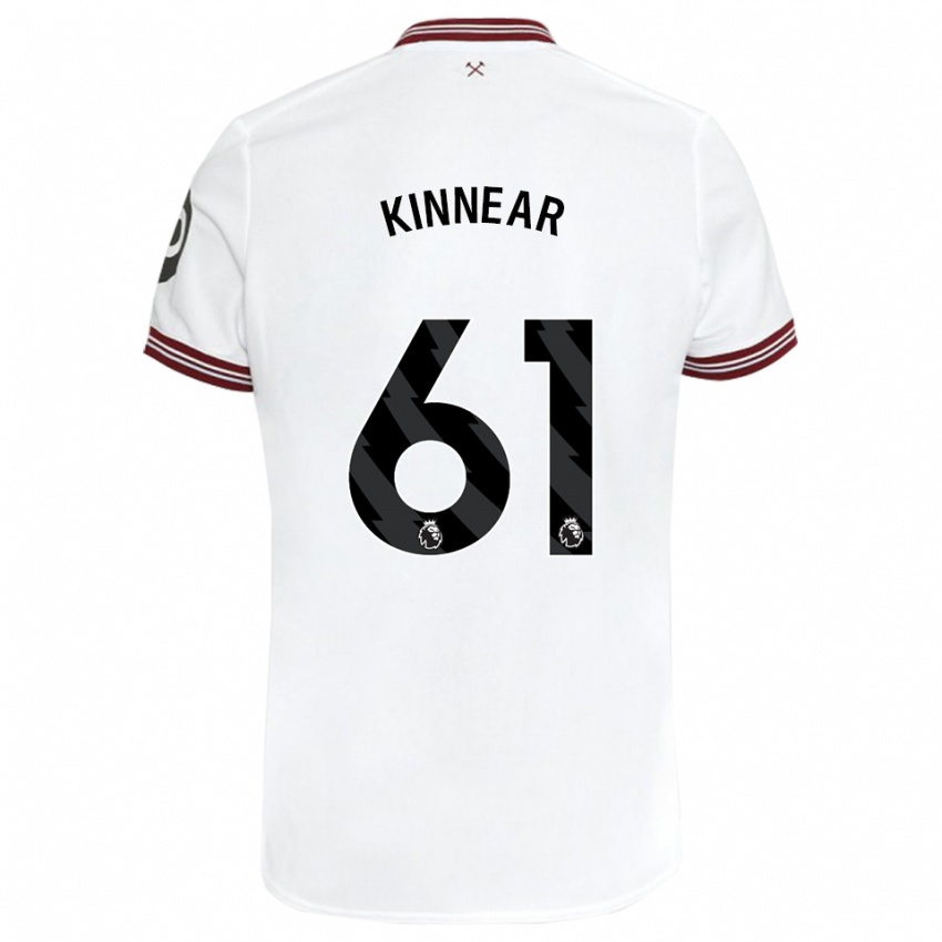 Dzieci Brian Kinnear #61 Biały Wyjazdowa Koszulka 2023/24 Koszulki Klubowe
