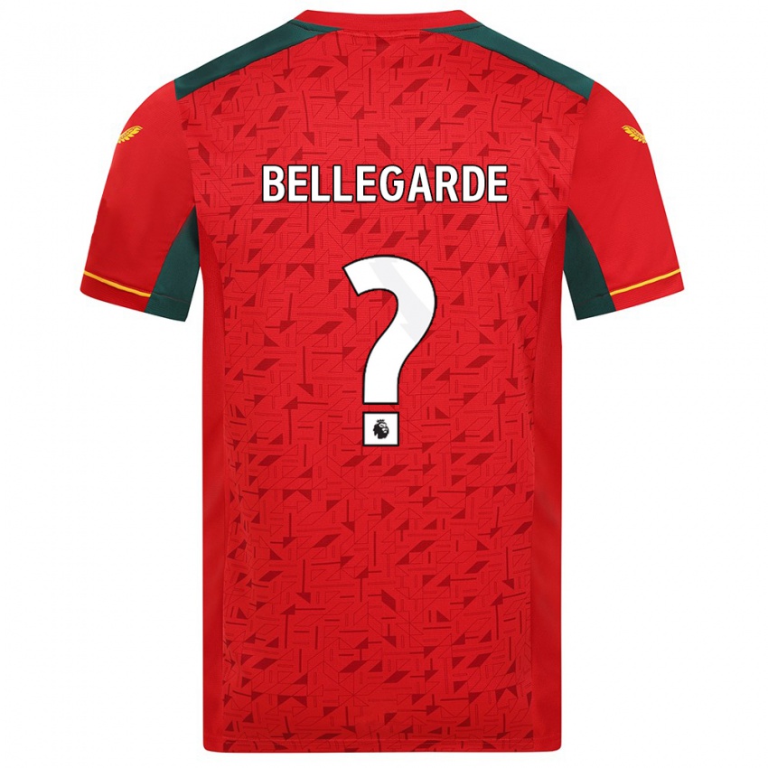 Dzieci Jean-Ricner Bellegarde #0 Czerwony Wyjazdowa Koszulka 2023/24 Koszulki Klubowe