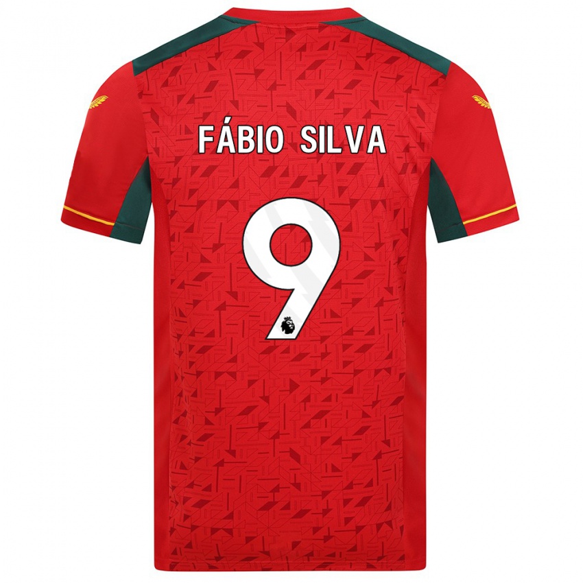 Dzieci Fabio Silva #9 Czerwony Wyjazdowa Koszulka 2023/24 Koszulki Klubowe
