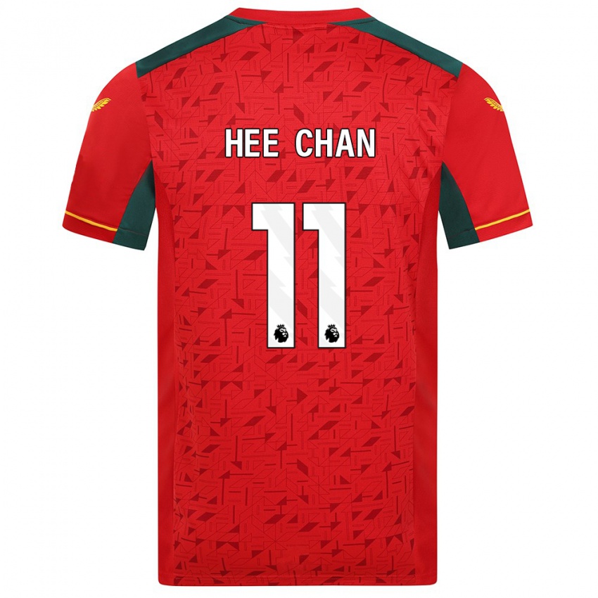 Dzieci Hee-Chan Hwang #11 Czerwony Wyjazdowa Koszulka 2023/24 Koszulki Klubowe
