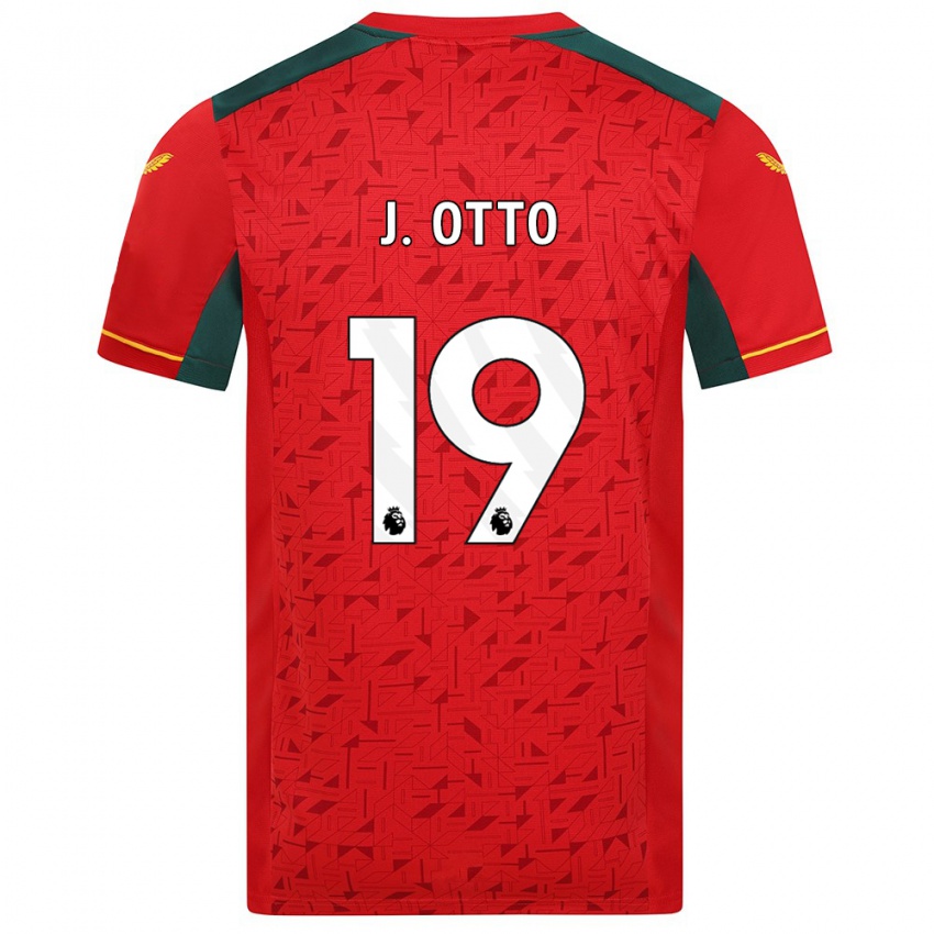 Dzieci Jonny Otto #19 Czerwony Wyjazdowa Koszulka 2023/24 Koszulki Klubowe