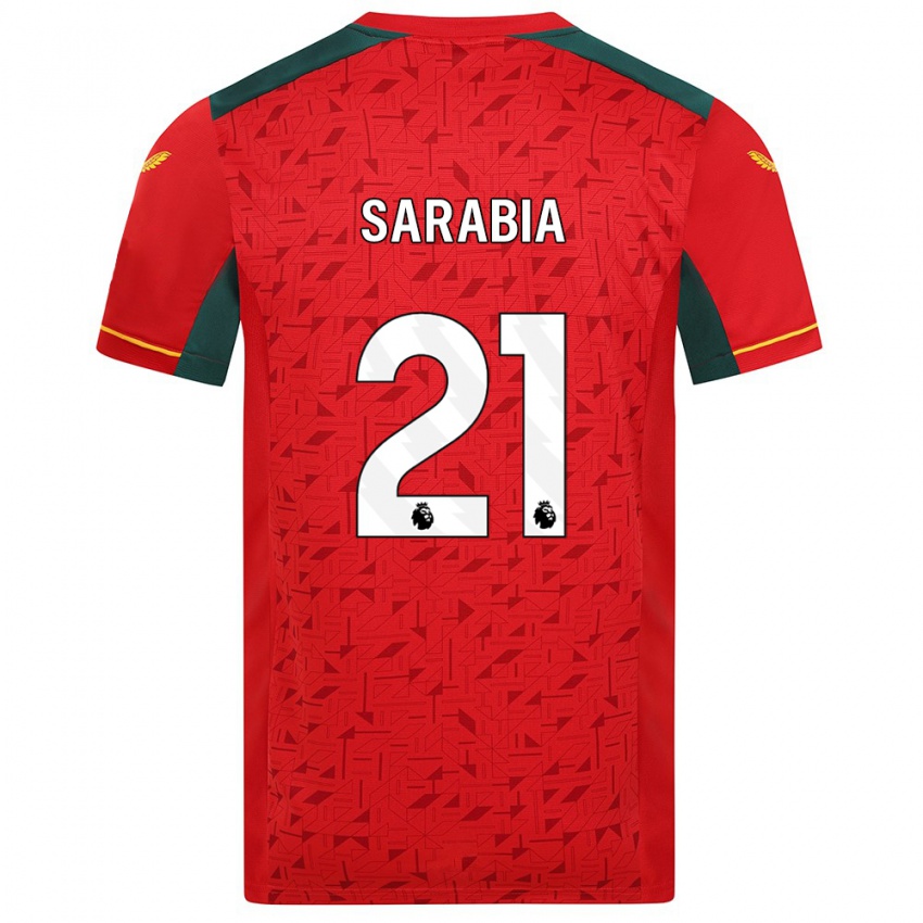 Dzieci Pablo Sarabia #21 Czerwony Wyjazdowa Koszulka 2023/24 Koszulki Klubowe