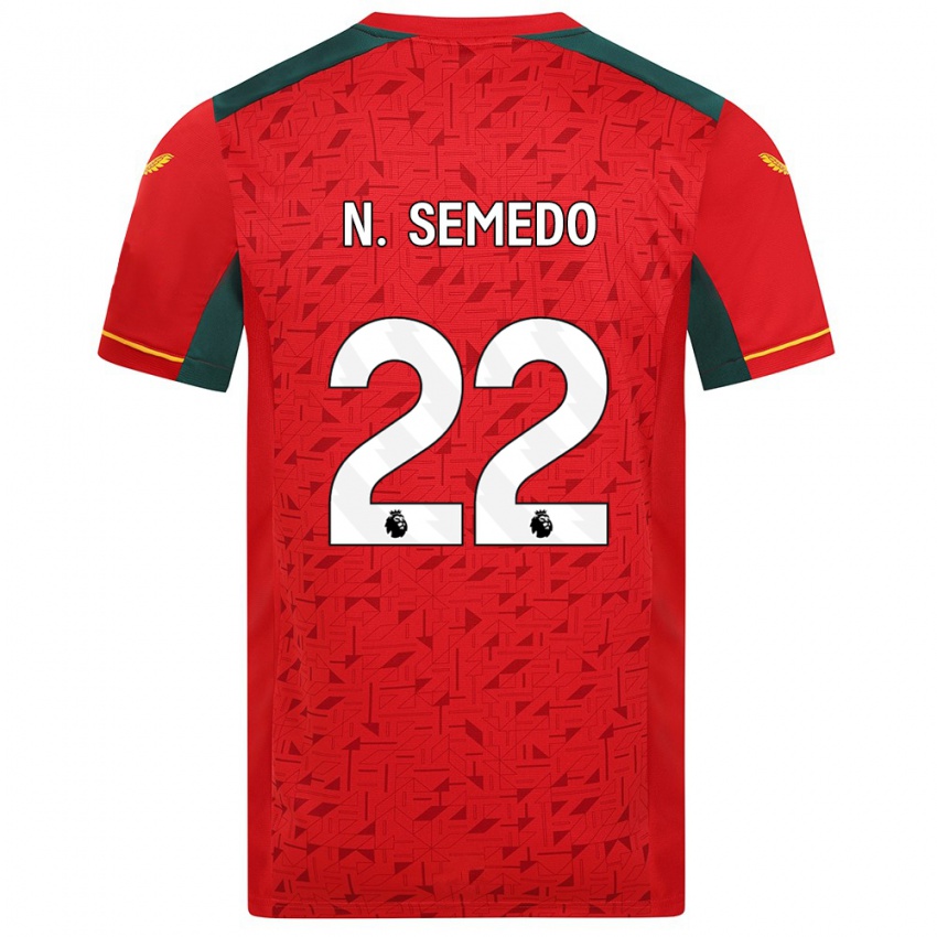 Dzieci Nelson Semedo #22 Czerwony Wyjazdowa Koszulka 2023/24 Koszulki Klubowe