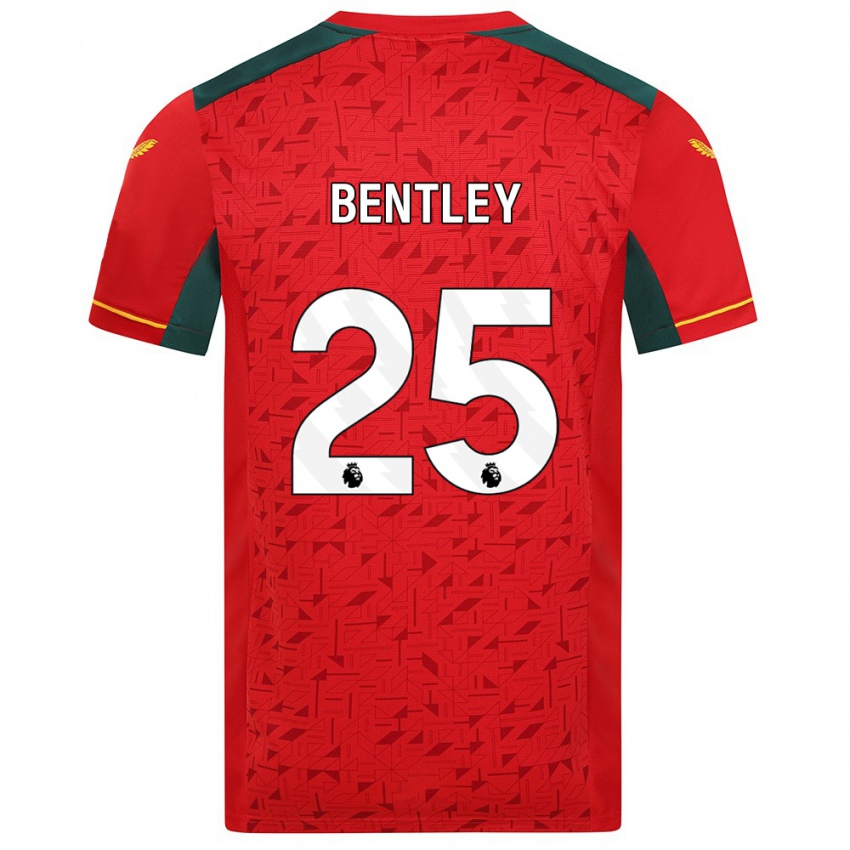 Dzieci Daniel Bentley #25 Czerwony Wyjazdowa Koszulka 2023/24 Koszulki Klubowe