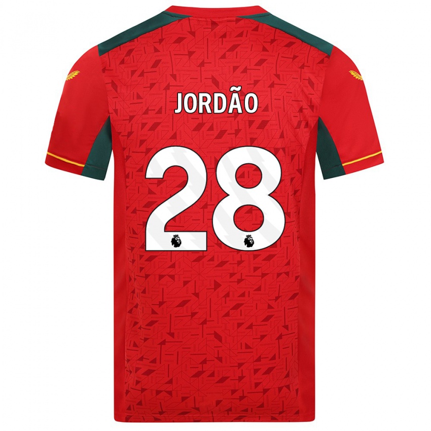 Dzieci Bruno Jordao #28 Czerwony Wyjazdowa Koszulka 2023/24 Koszulki Klubowe
