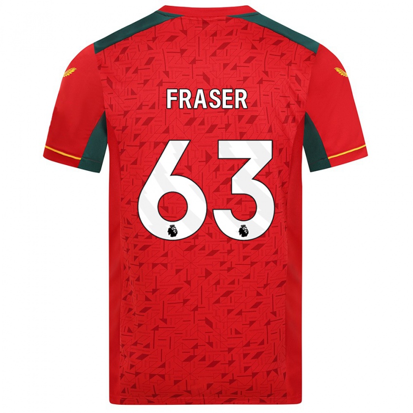 Dzieci Nathan Fraser #63 Czerwony Wyjazdowa Koszulka 2023/24 Koszulki Klubowe