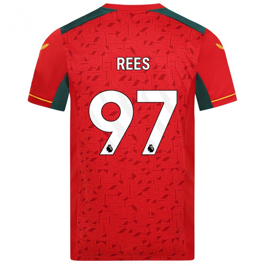 Dzieci Mason Rees #97 Czerwony Wyjazdowa Koszulka 2023/24 Koszulki Klubowe