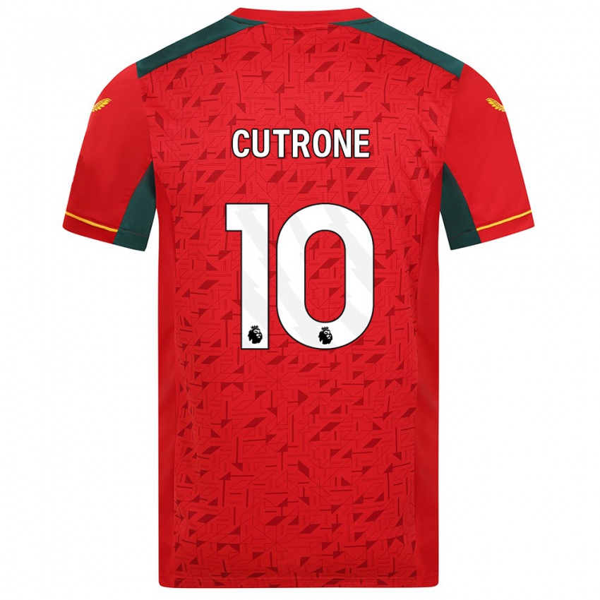 Dzieci Patrick Cutrone #10 Czerwony Wyjazdowa Koszulka 2023/24 Koszulki Klubowe