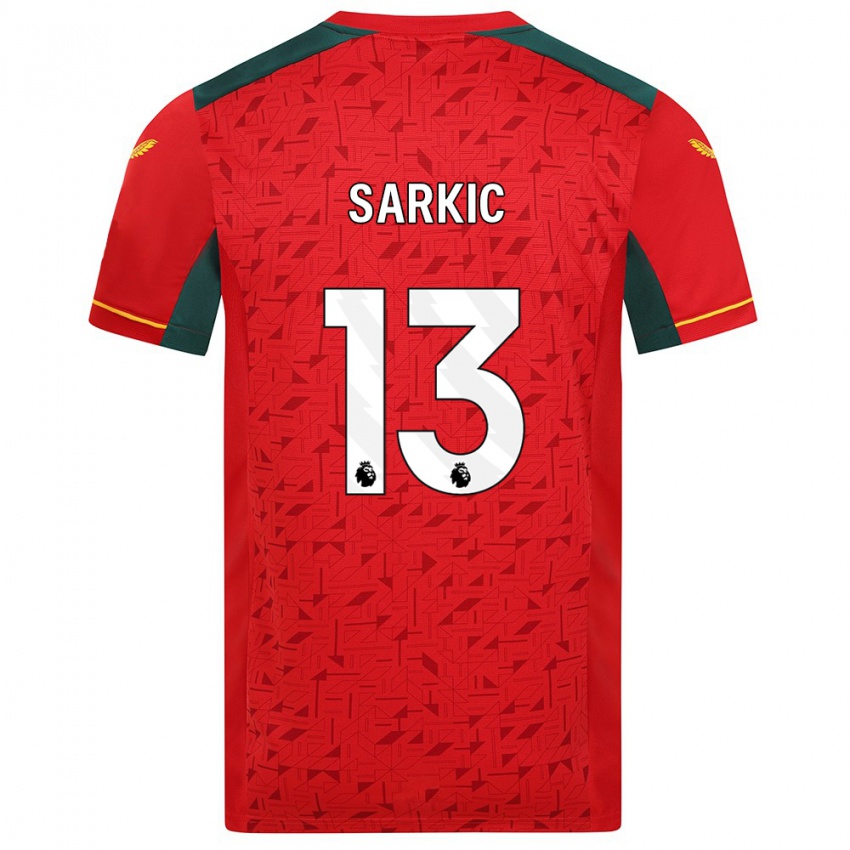Dzieci Matija Sarkic #13 Czerwony Wyjazdowa Koszulka 2023/24 Koszulki Klubowe