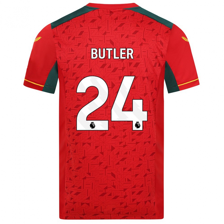 Dzieci Elli Butler #24 Czerwony Wyjazdowa Koszulka 2023/24 Koszulki Klubowe