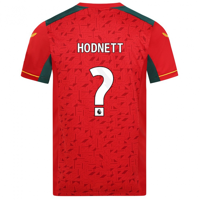 Dzieci Jack Hodnett #0 Czerwony Wyjazdowa Koszulka 2023/24 Koszulki Klubowe